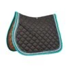 Roma Crescent All Purpose Saddle Pad - Black/Grey/Turquoise