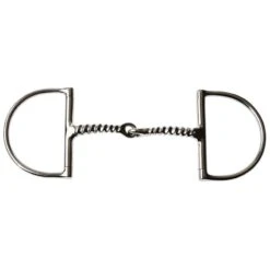 JP Korsteel Stainless Steel Corkscrew Mouth Dee Ring Snaffle Bit