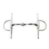 JP Korsteel Stainless Steel Jointed Slow Twist Full Cheek Snaffle Bit