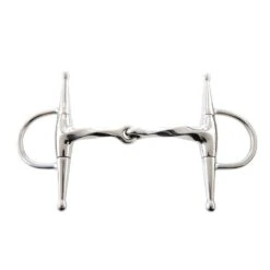 JP Korsteel Stainless Steel Jointed Slow Twist Full Cheek Snaffle Bit
