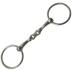 JP Korsteel Stainless Steel French Link Loose Ring Snaffle Bit