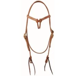 Western Rawhide Futurity Headstall With Ties - Harness Leather
