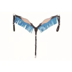 Western Rawhide Country Legend Rough Out & Buckstitch Breastcollar - Turquoise
