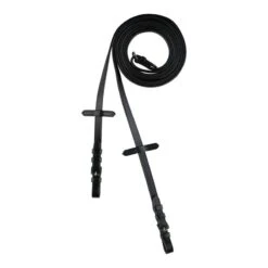 Horze Thin Rein W/Rubber Inside - Black