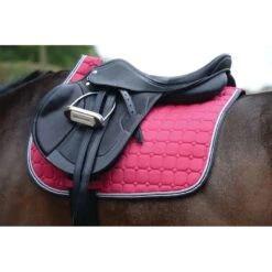 Saxon Coordinate Quilted All Purpose Saddle Pad - Pink/Navy/White -Weatherbeeta Store 410190 800 800