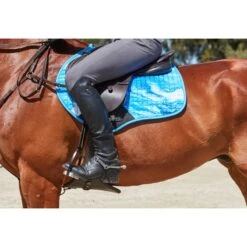 Weatherbeeta Prime Marble Jump Shaped Saddle Pad - Blue Swirl -Weatherbeeta Store 412442 800 800
