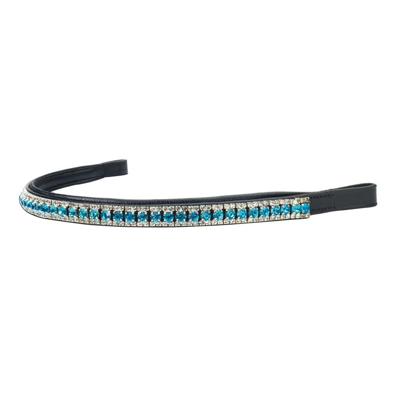 Ovation Tiffany Browband - Clear/Turquoise 3 Ovation Tiffany Browband - Clear/Turquoise