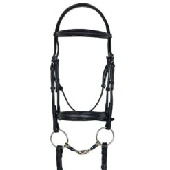 Ovation ATS Drop Nose Dressage Bridle - Black