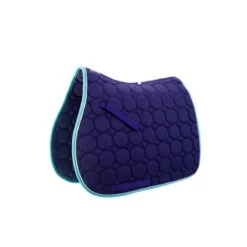 Roma Circle Quilt All Purpose Saddle Pad - Purple/White/Turquoise