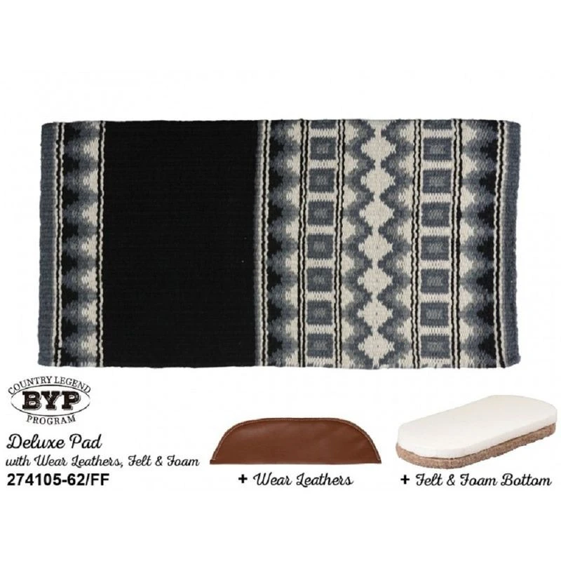 Western Rawhide Country Legend Sapphire Delux Pad - Black/Grey/White/Charcoal 3 Western Rawhide Country Legend Sapphire Delux Pad - Black/Grey/White/Charcoal