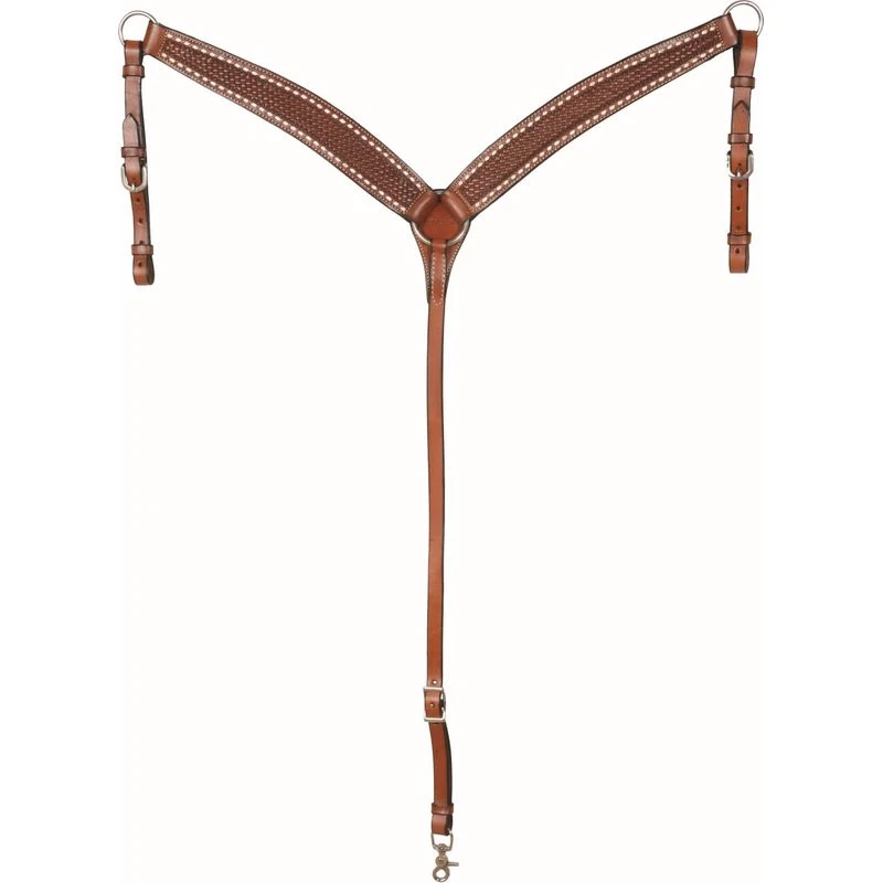 Western Rawhide Country Legend Buckstitch & BasketBreastcollar - Chestnut 3 Western Rawhide Country Legend Buckstitch & BasketBreastcollar - Chestnut