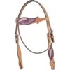 Western Rawhide Country Legend Gator And Feathers Browband Headstall - Golden/Pink -Weatherbeeta Store 443947 800 800