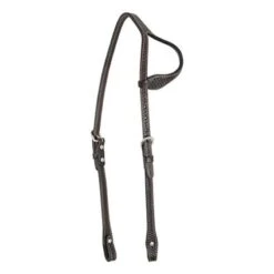 Western Rawhide Tool Strap One Ear Headstall - Dark Brown