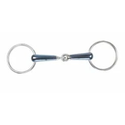 Shires Blue Sweet Iron Hollow Jointed Loose Ring Bit