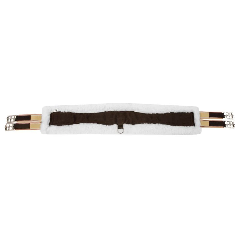 CoolBack Contoured Girth W/Double Elastic - Brown/White 3 CoolBack Contoured Girth W/Double Elastic - Brown/White