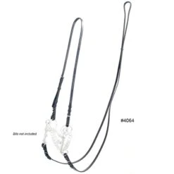 M. Toulouse Platinum Curb Rein & Bradoon Strap Conversion Set - Black/Buckle Ends