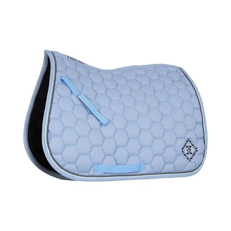 Horze Arizona Double Corded Dressage Saddle Pad - Cashmere Blue 3 Horze Arizona Double Corded Dressage Saddle Pad - Cashmere Blue