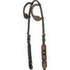 Western Rawhide Country Legend Beaded Inlay Double Ear Headstall - Tan/Brown