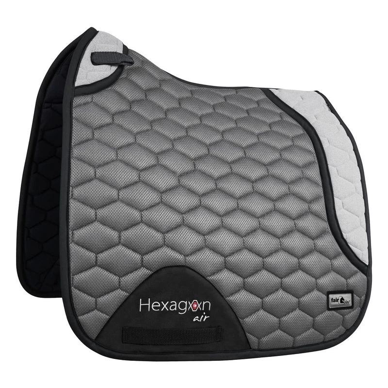 Fair Play Hexagon Air Mesh Dressage Saddle Pad - Grey 3 Fair Play Hexagon Air Mesh Dressage Saddle Pad - Grey
