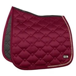 Fair Play Azuryt Ceramic RoseGold Dressage Saddle Pad - Burgundy