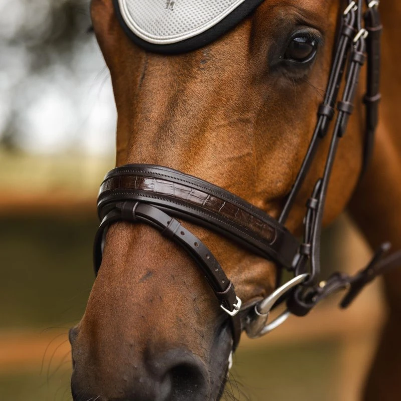 Horze Smoky Twilight Anatomic Bridle W/Curved Browband - Dark Brown 5 Horze Smoky Twilight Anatomic Bridle W/Curved Browband - Dark Brown - Image 3